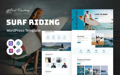 Surf Riading - Surfing Club and Surf Board WordPress Elementor Theme theme free